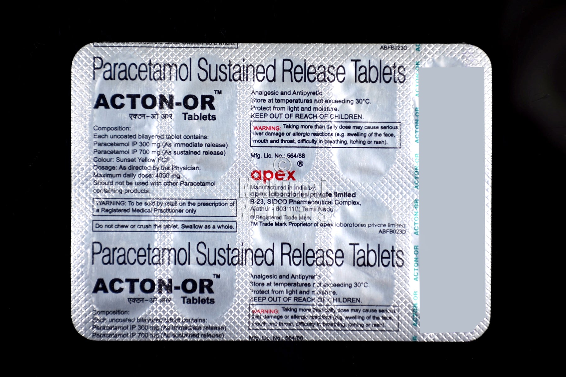 Acton Or 1000 MG Tablet