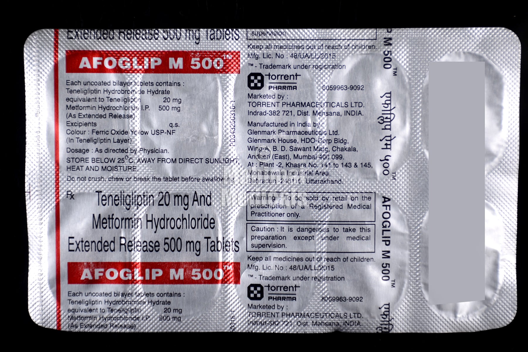 Afoglip M 500mg Tablet Er