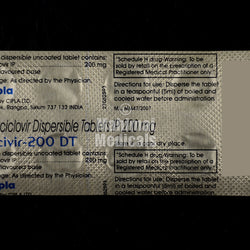 Acivir 200 MG Tablet DT