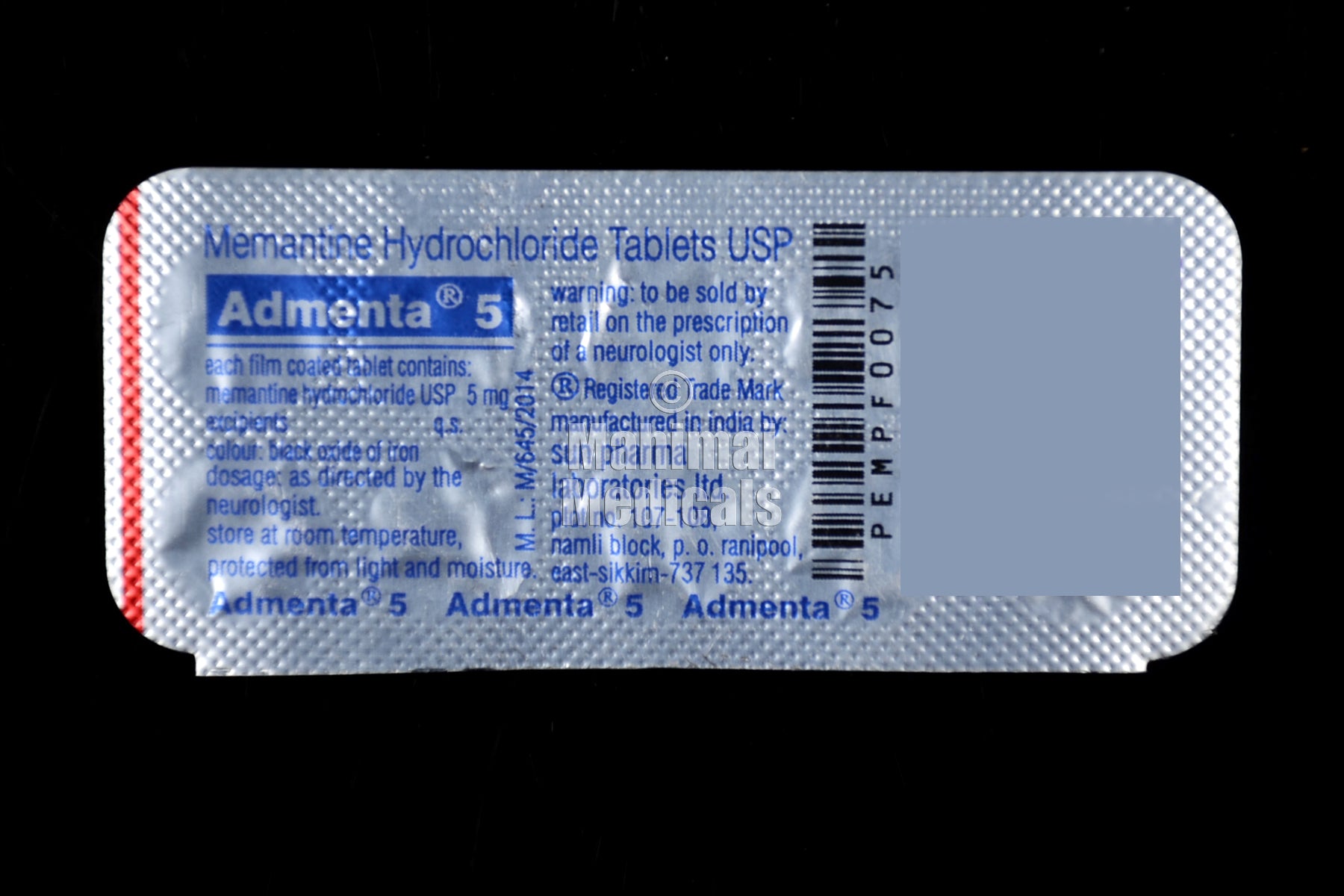 Admenta 5 mg Tablet