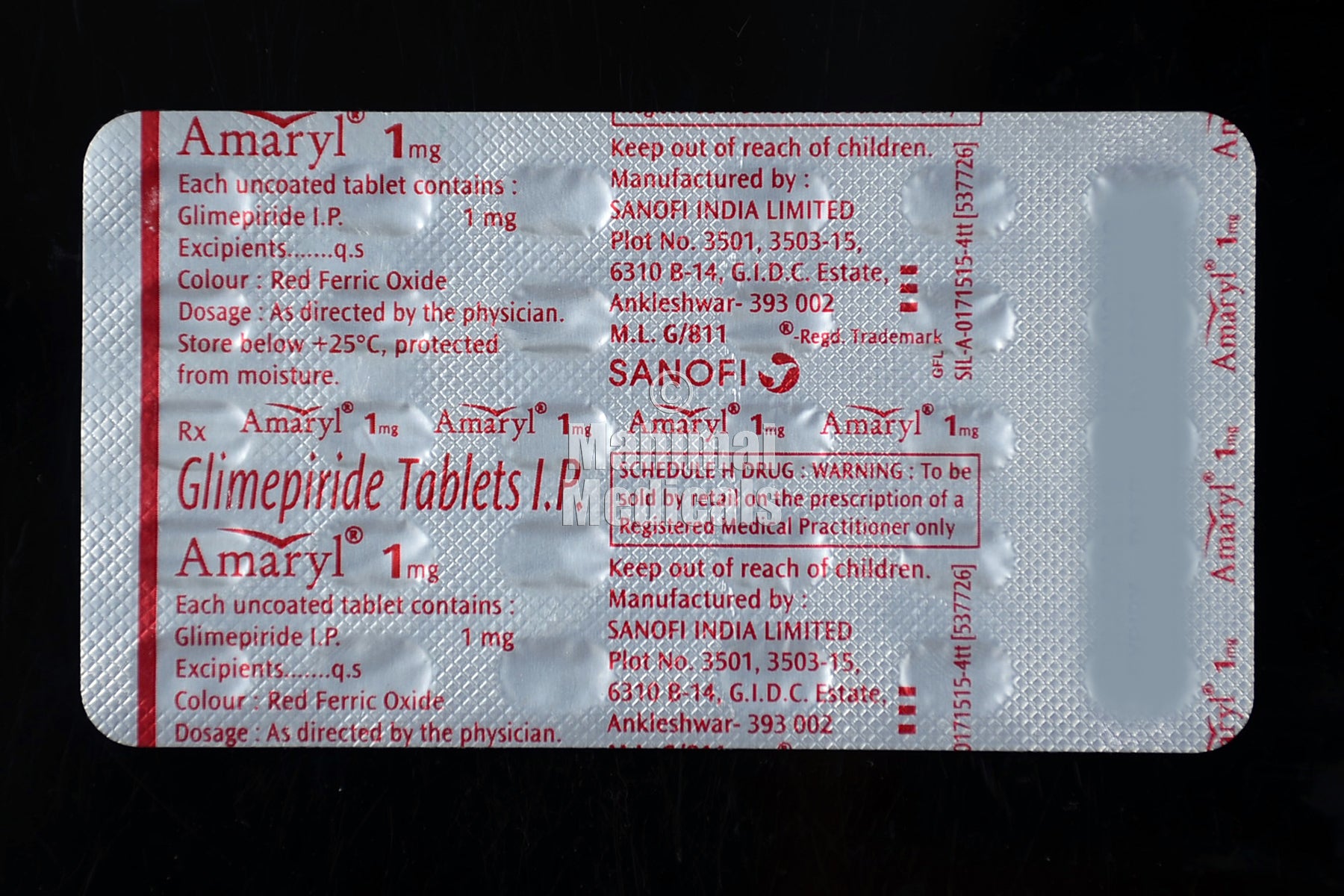 Amaryl 1 MG Tablet