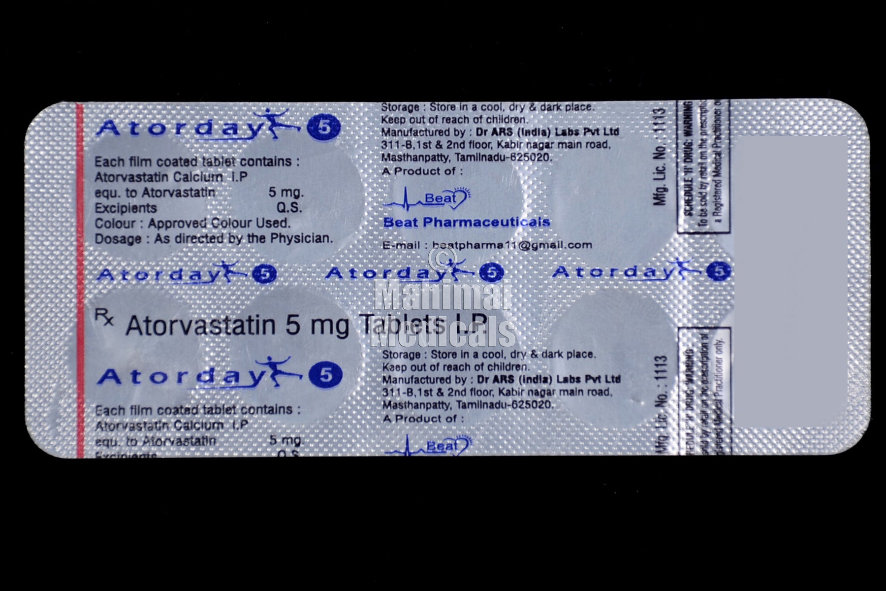 Atorday 5mg Tablet