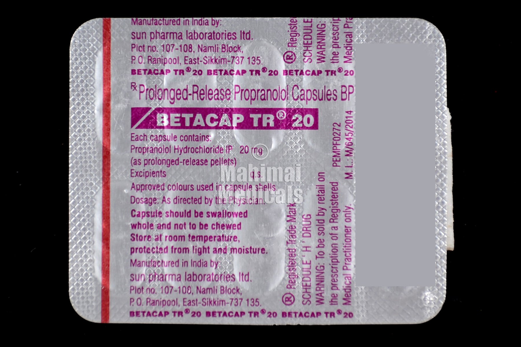 Betacap 20 MG Capsule TR