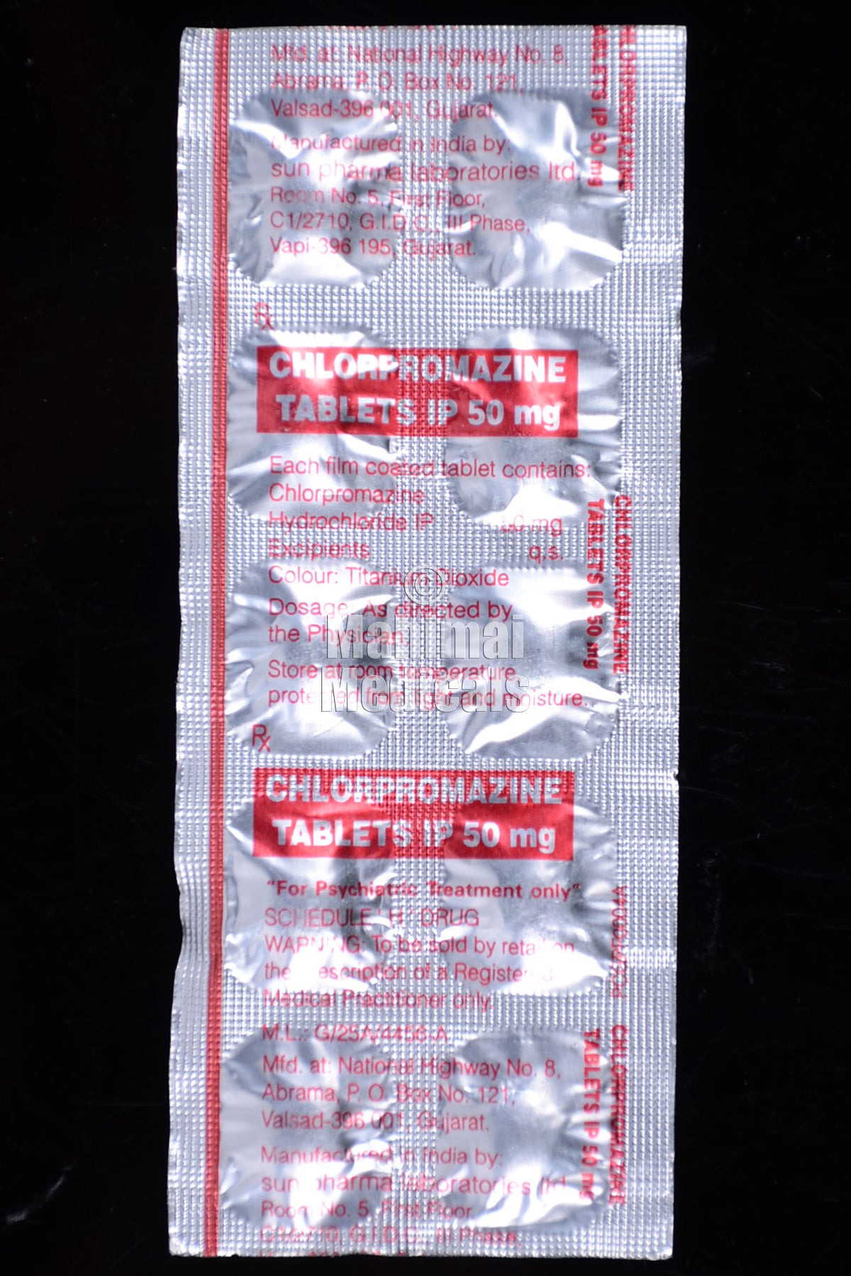 Chlorpromazine (Sun Pharma) 50 mg Tablet