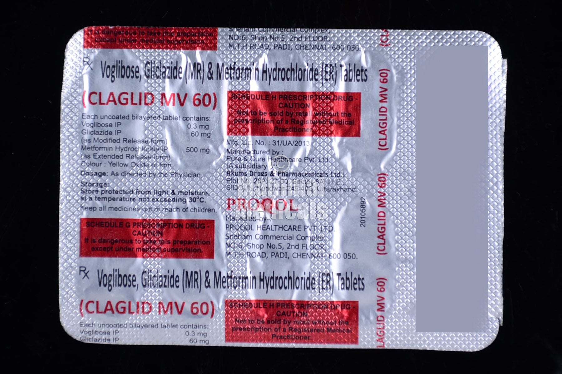 Claglid 60Mg Tablet Mr