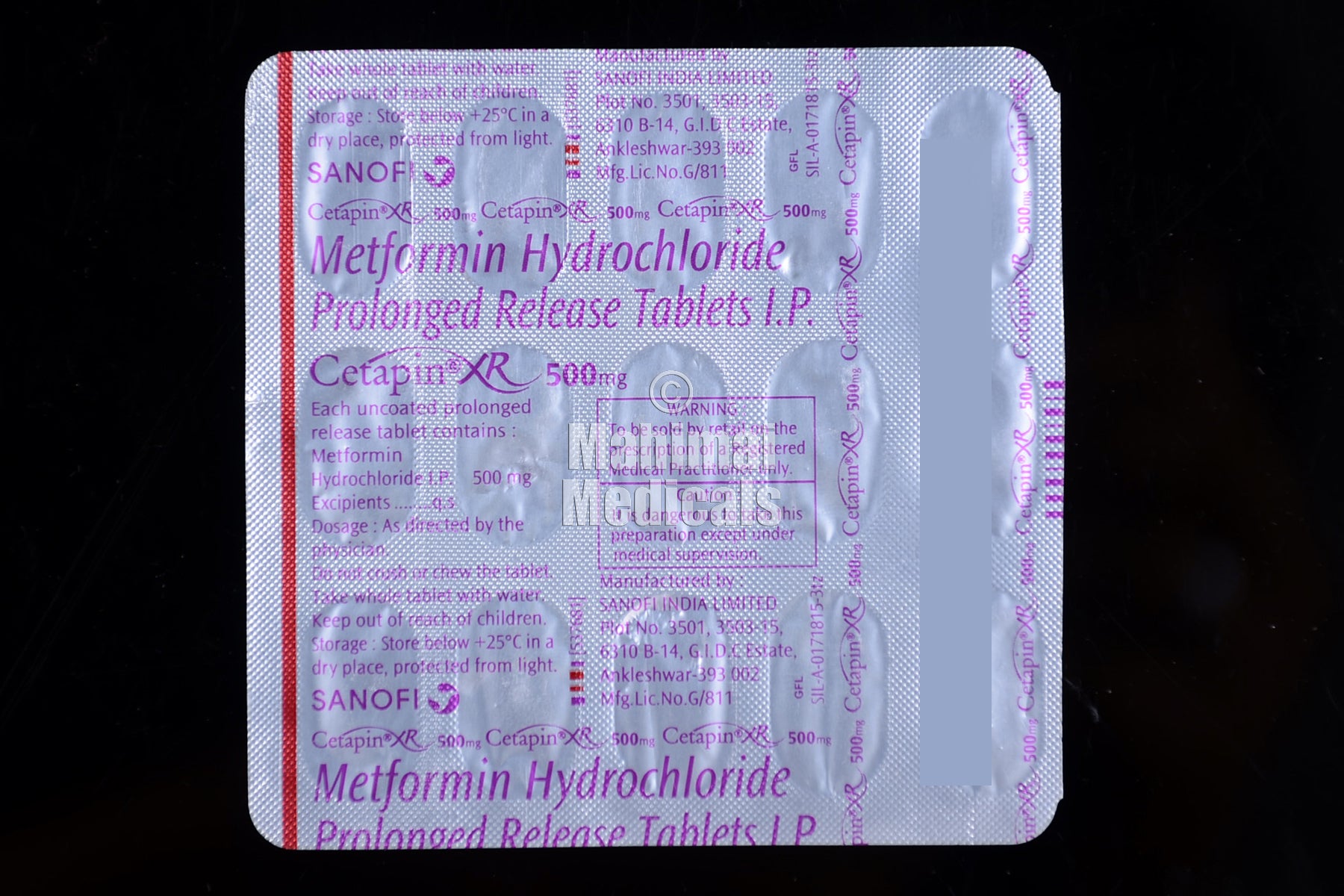 Cetapin Xr 500Mg Tablet