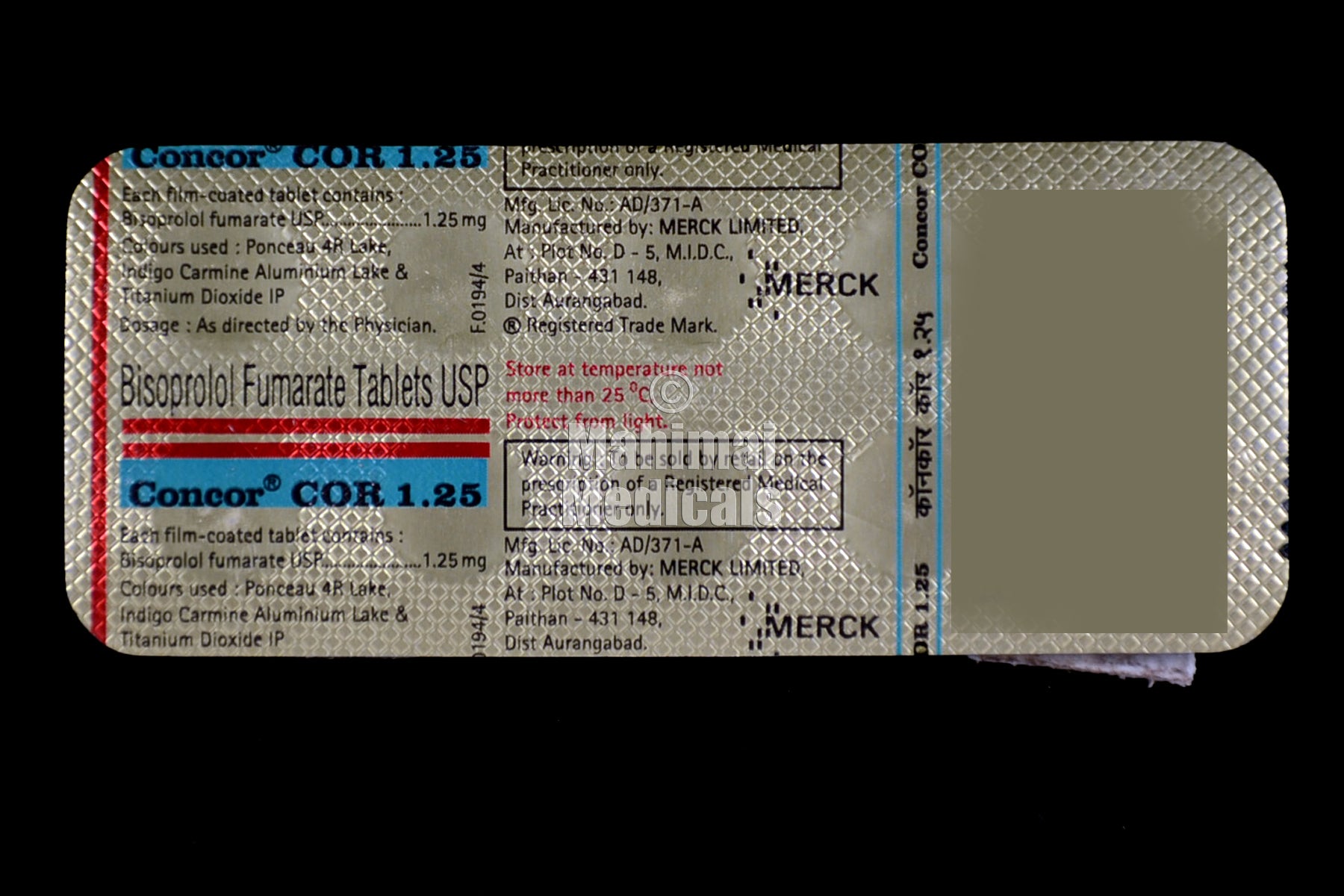 Concor Cor 1.25 MG Tablet