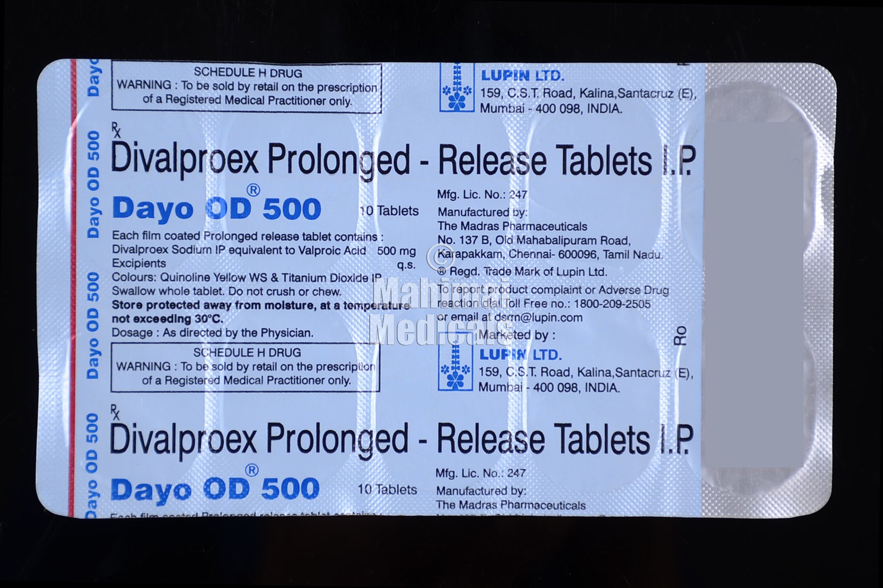 Dayo-Od 500 MG Tablet