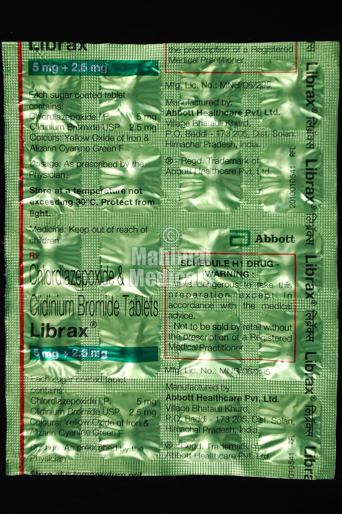 Librax 5 Mg/2.5 Mg Tablet