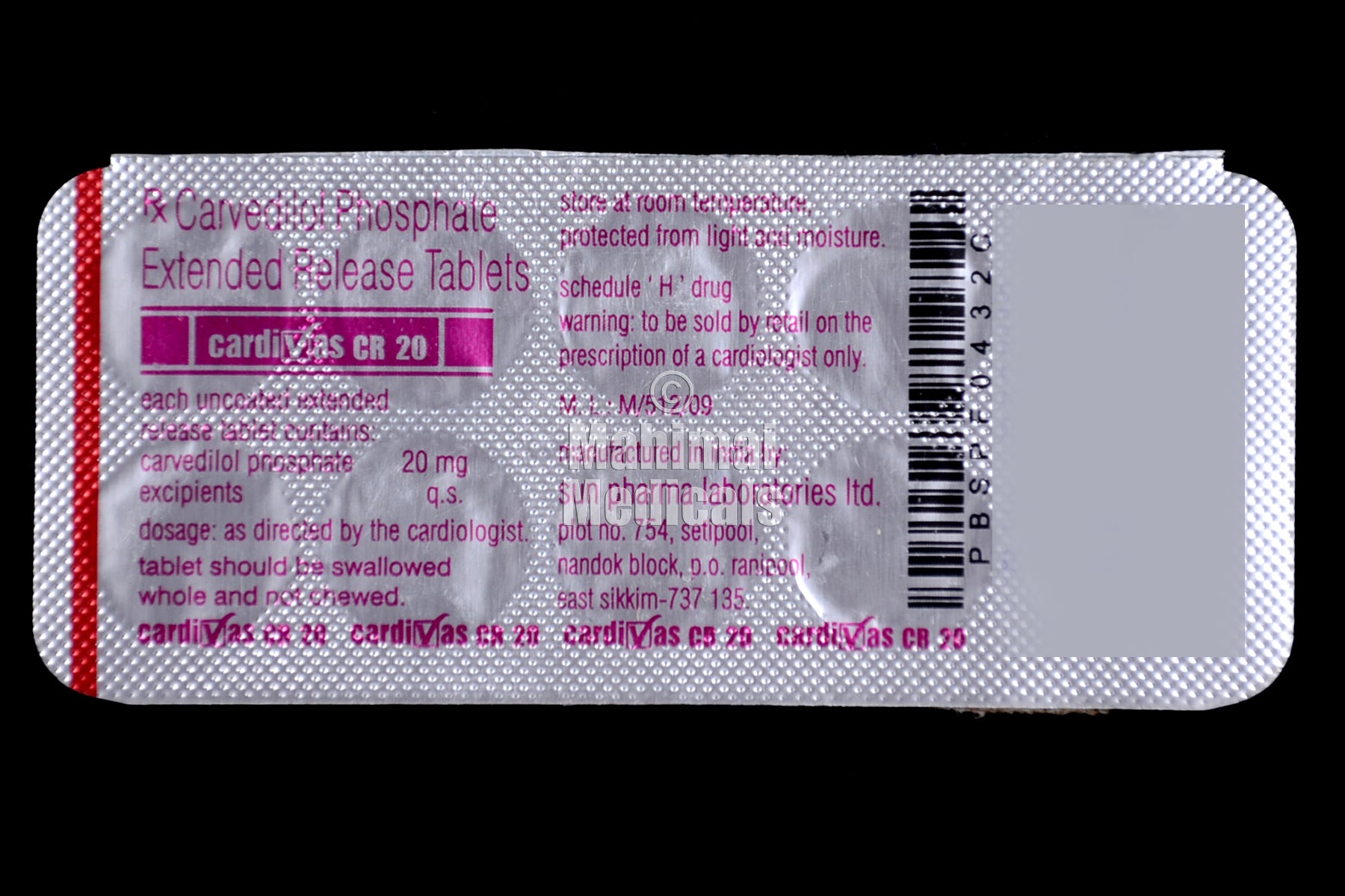 Cardivas Cr 20Mg Tablet