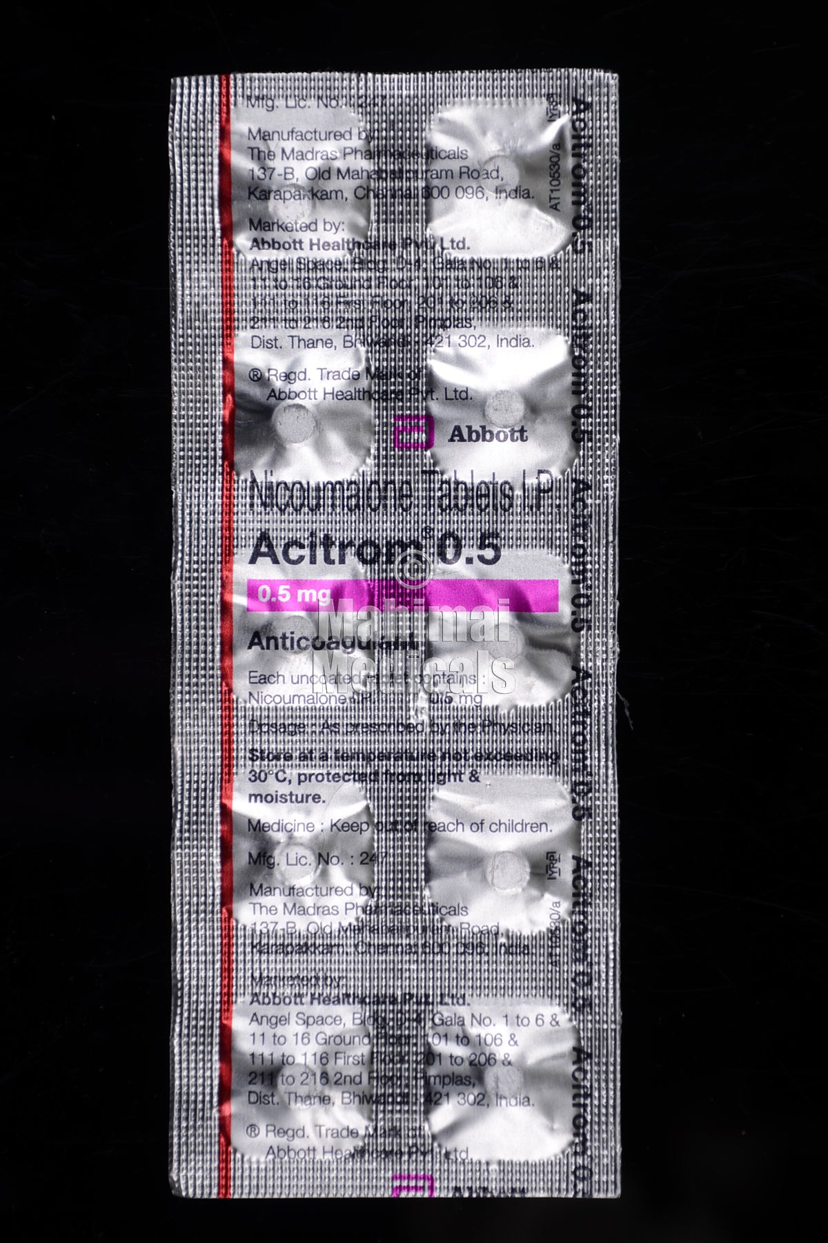 Acitrom 0.5 mg Tablet