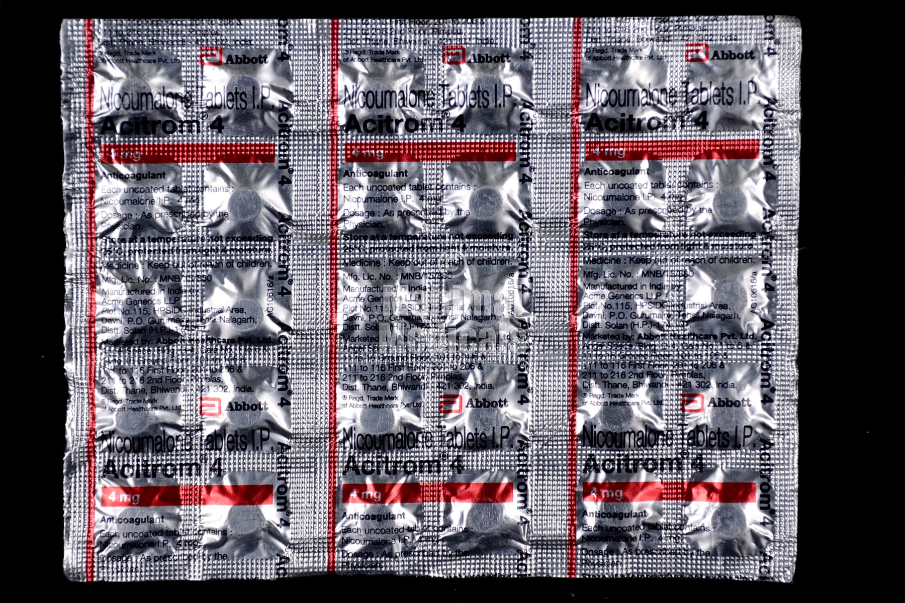 Acitrom 4 mg Tablet