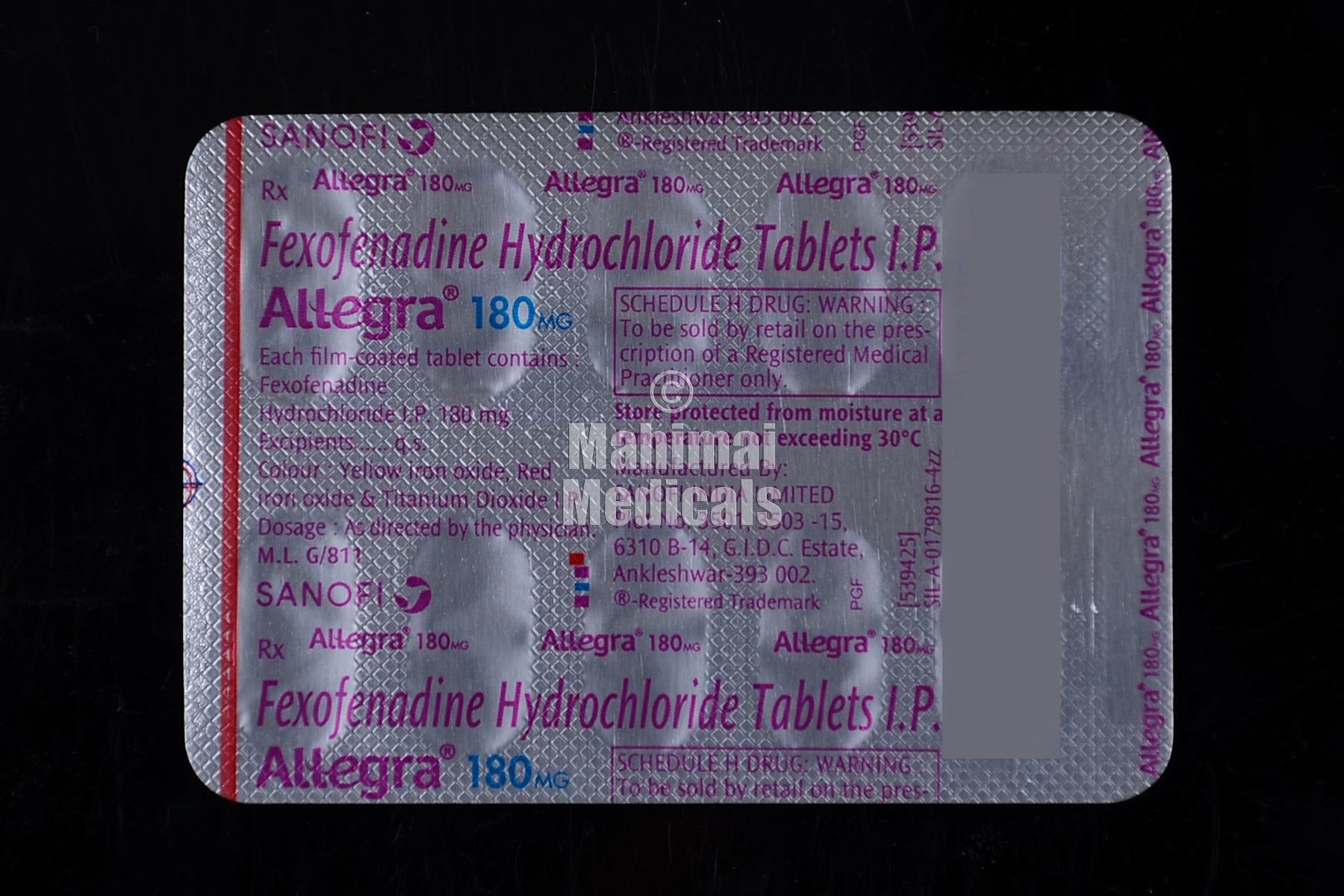 Allegra 180 MG Tablet