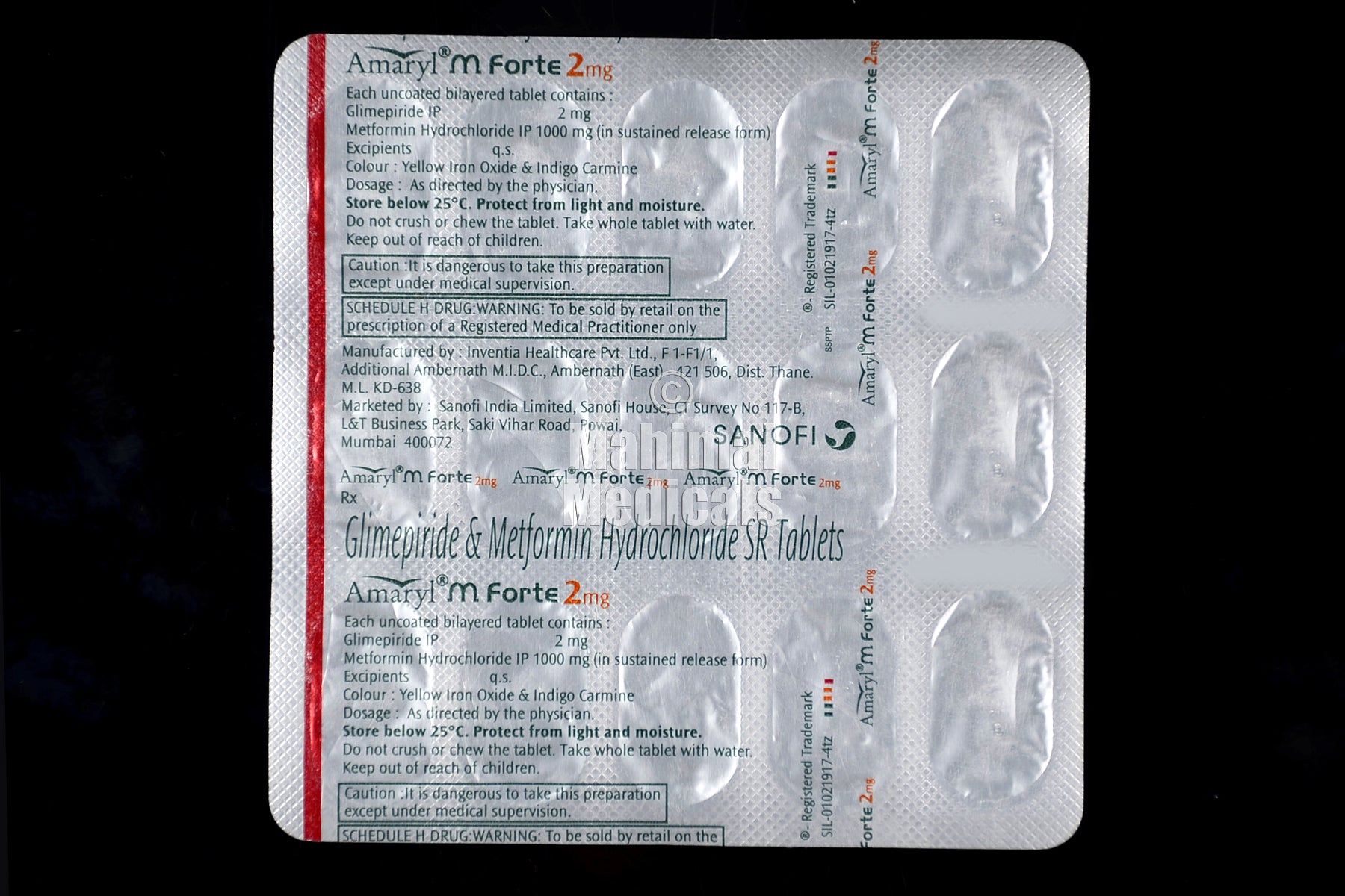 Amaryl M Forte 2Mg Tablet Sr