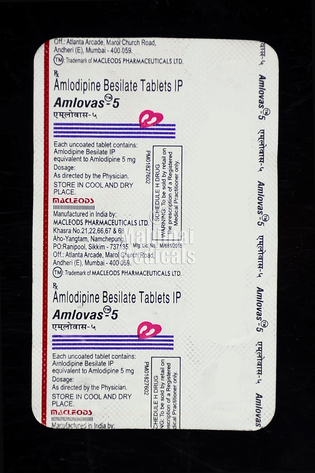 Amlovas 5 MG Tablet