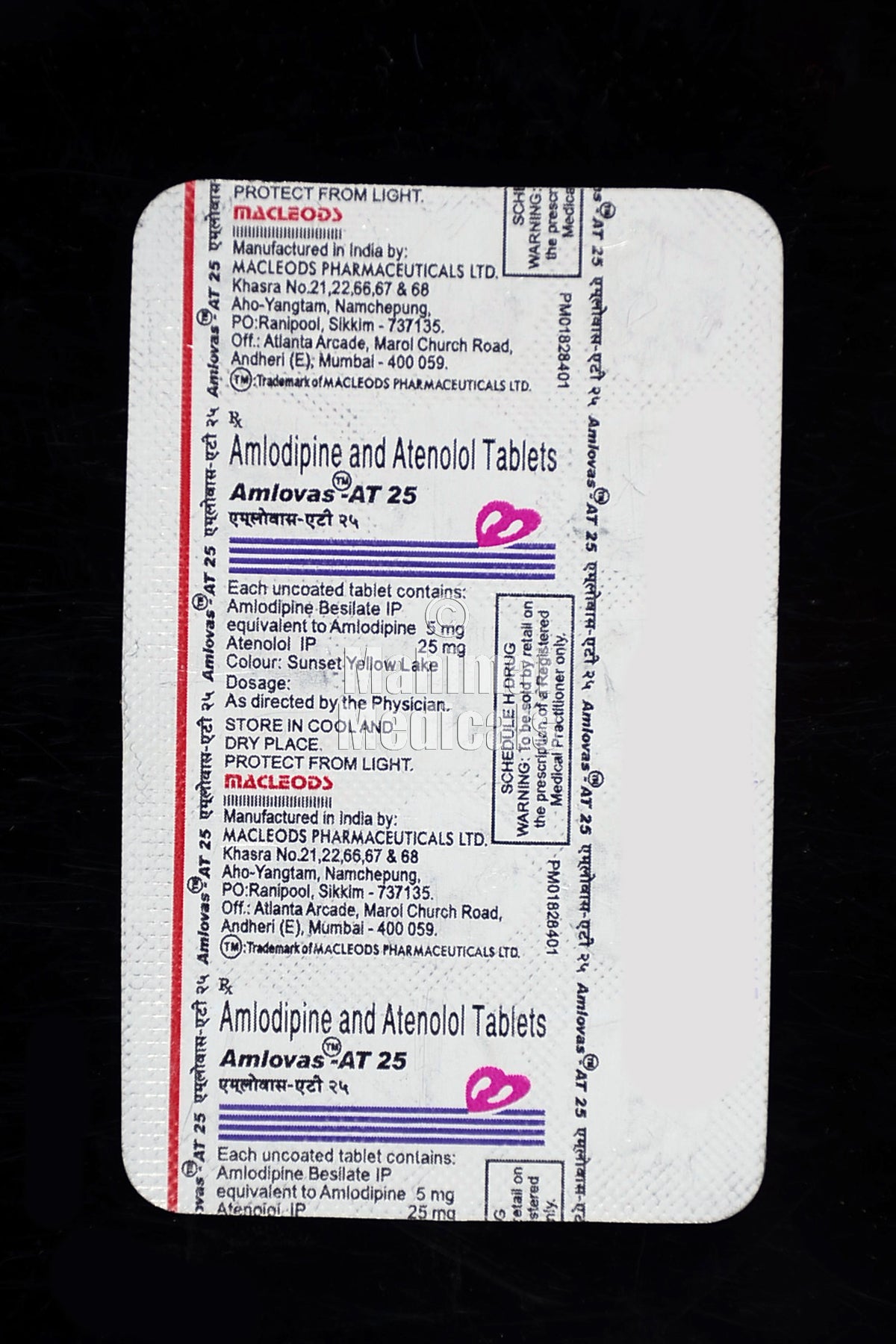 Amlovas-At 5Mg/25Mg Tablet