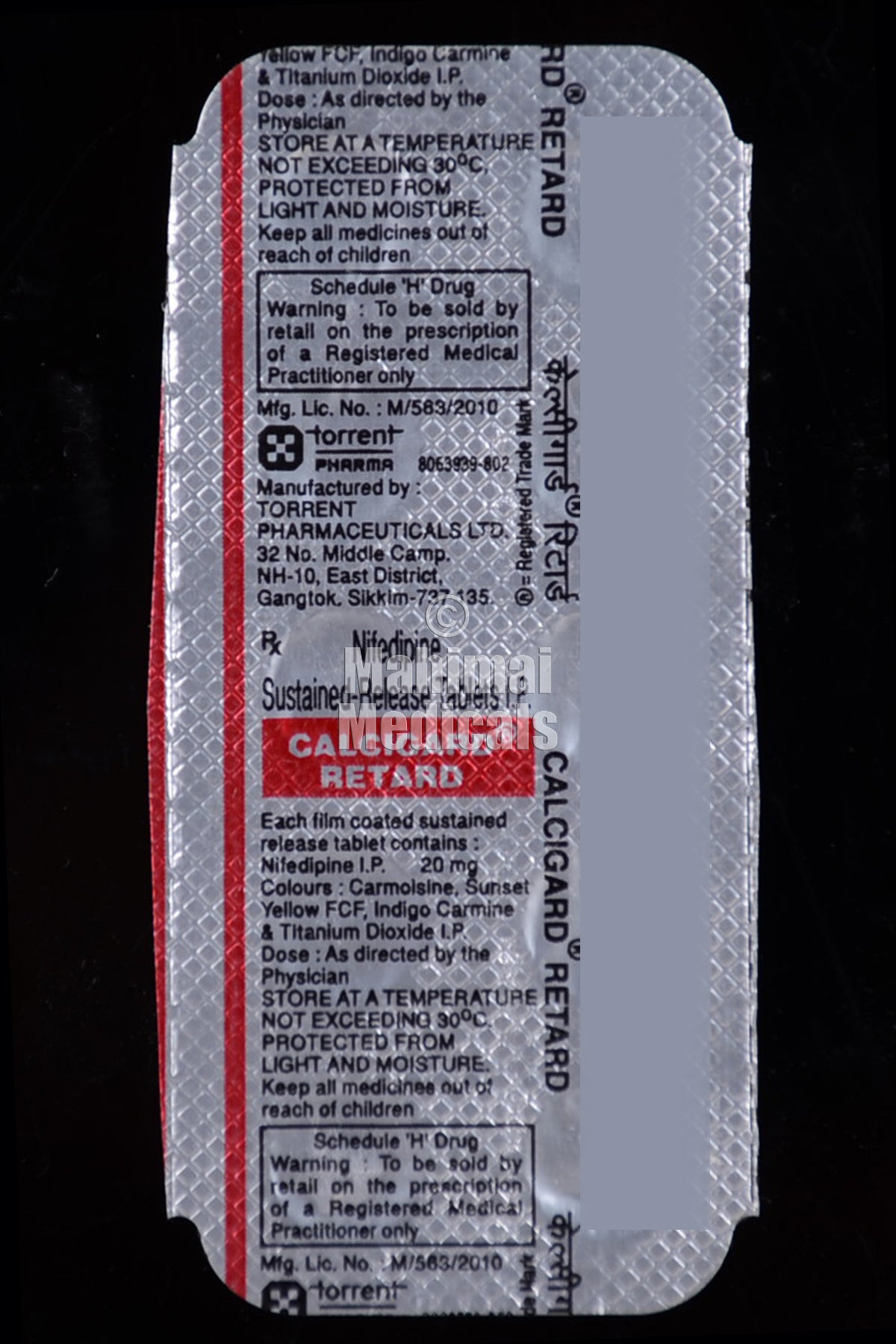 Calcigard Retard 20Mg Tablet