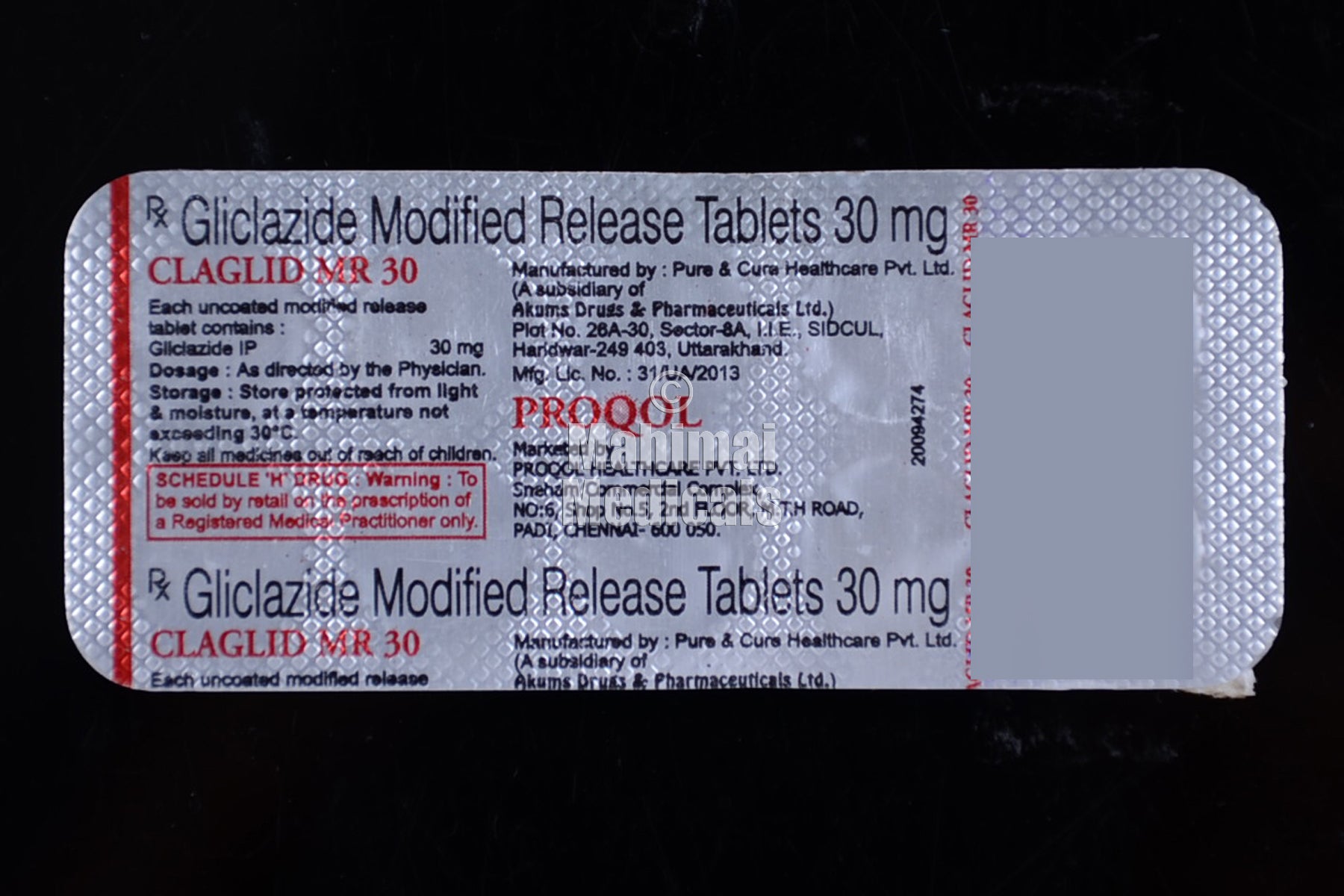Claglid 30Mg Tablet Mr