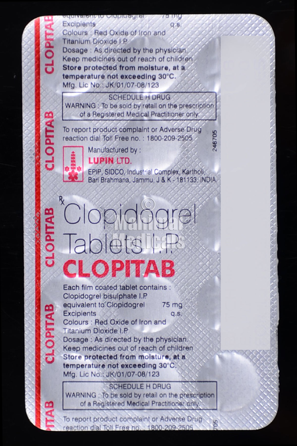 Clopitab 75 MG Tablet