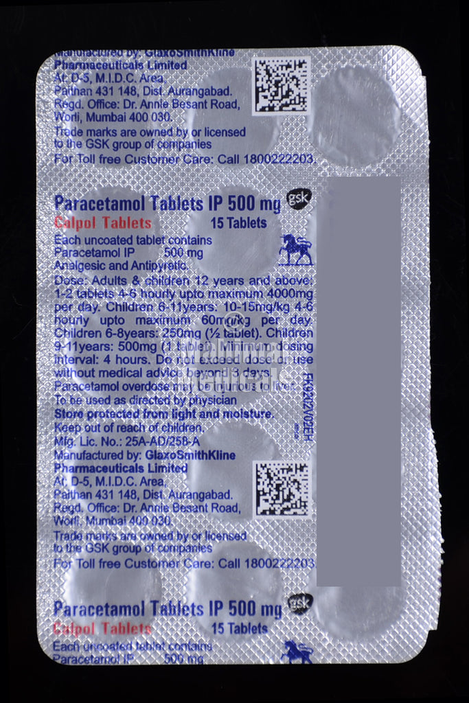 Calpol Table Calpol 500 MG Tablet – MahimaiMedicals