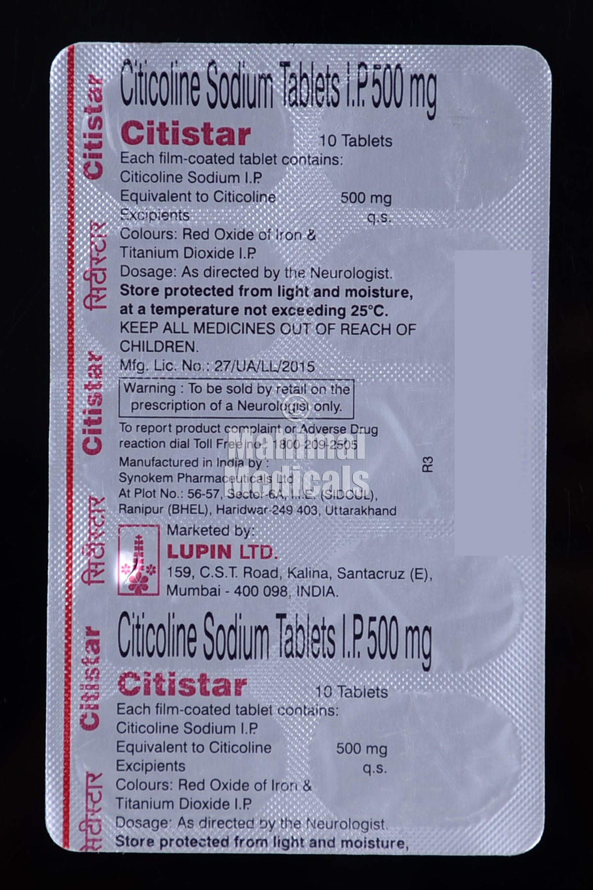 Citistar 500 MG Tablet