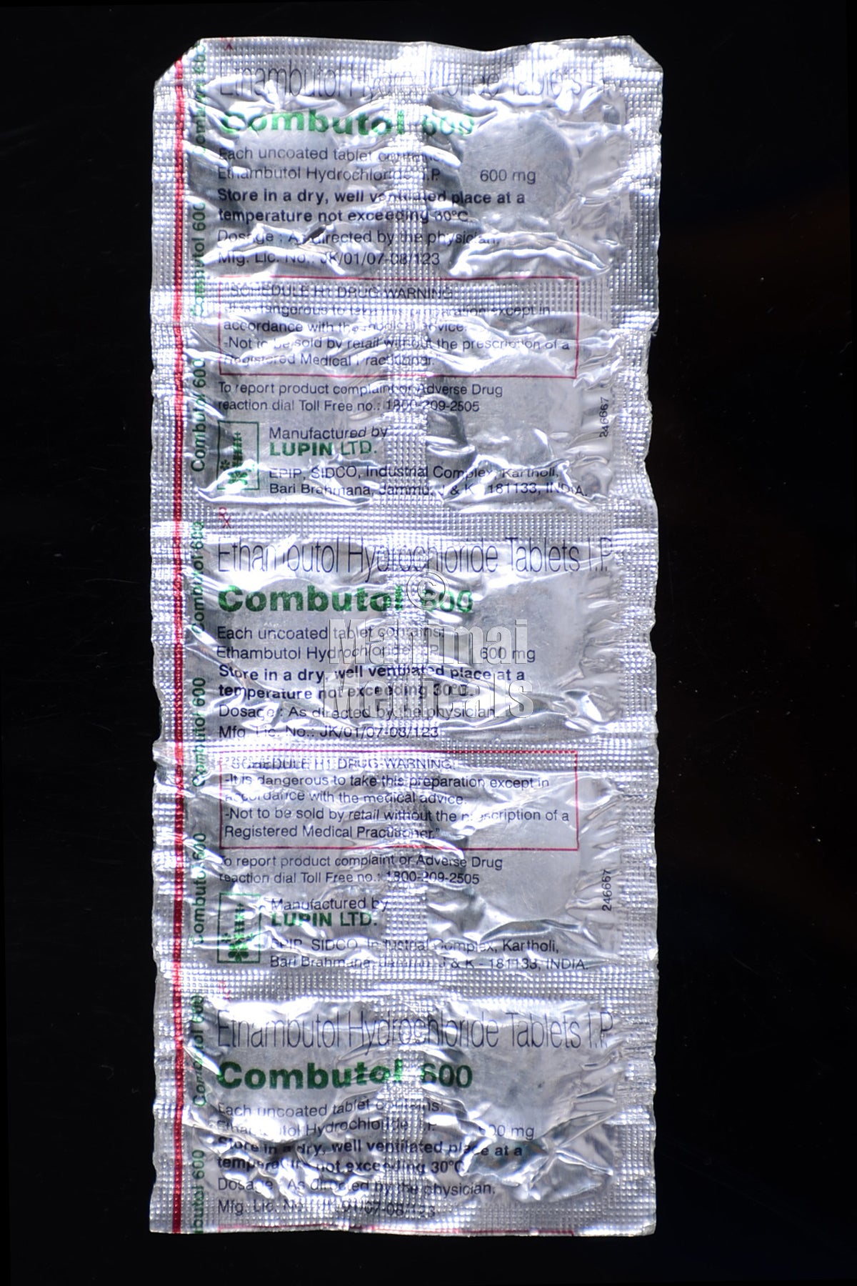 Combutol 600 MG Tablet