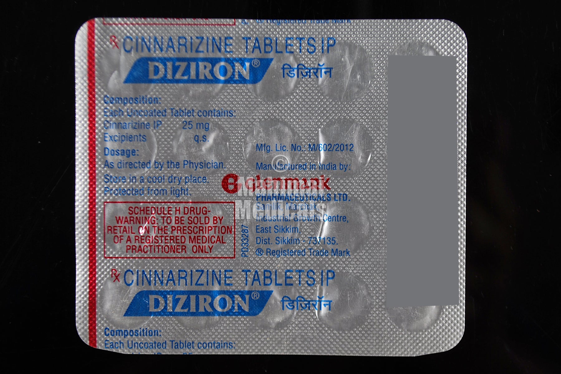 Diziron 25 MG Tablet