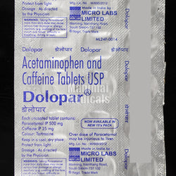 Dolopar 25 Mg/500 Mg Tablet