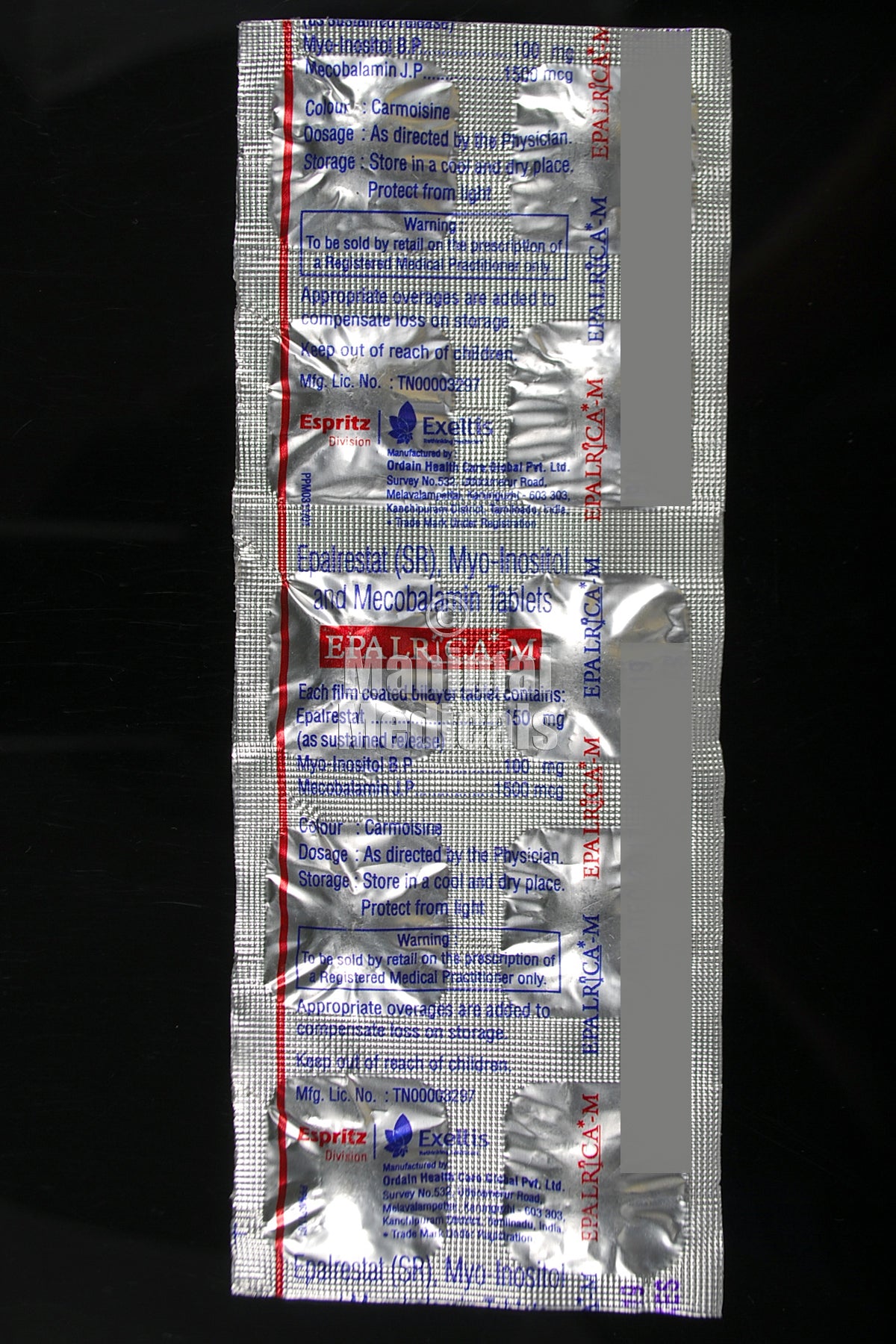 Epalrica M 150 mg/1500 mcg Tablet