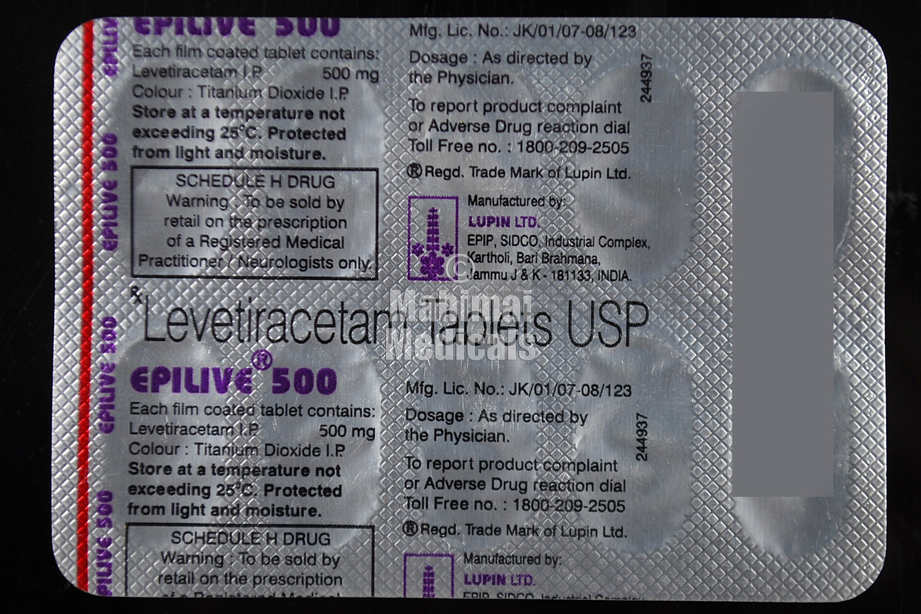 Epilive 500 MG Tablet