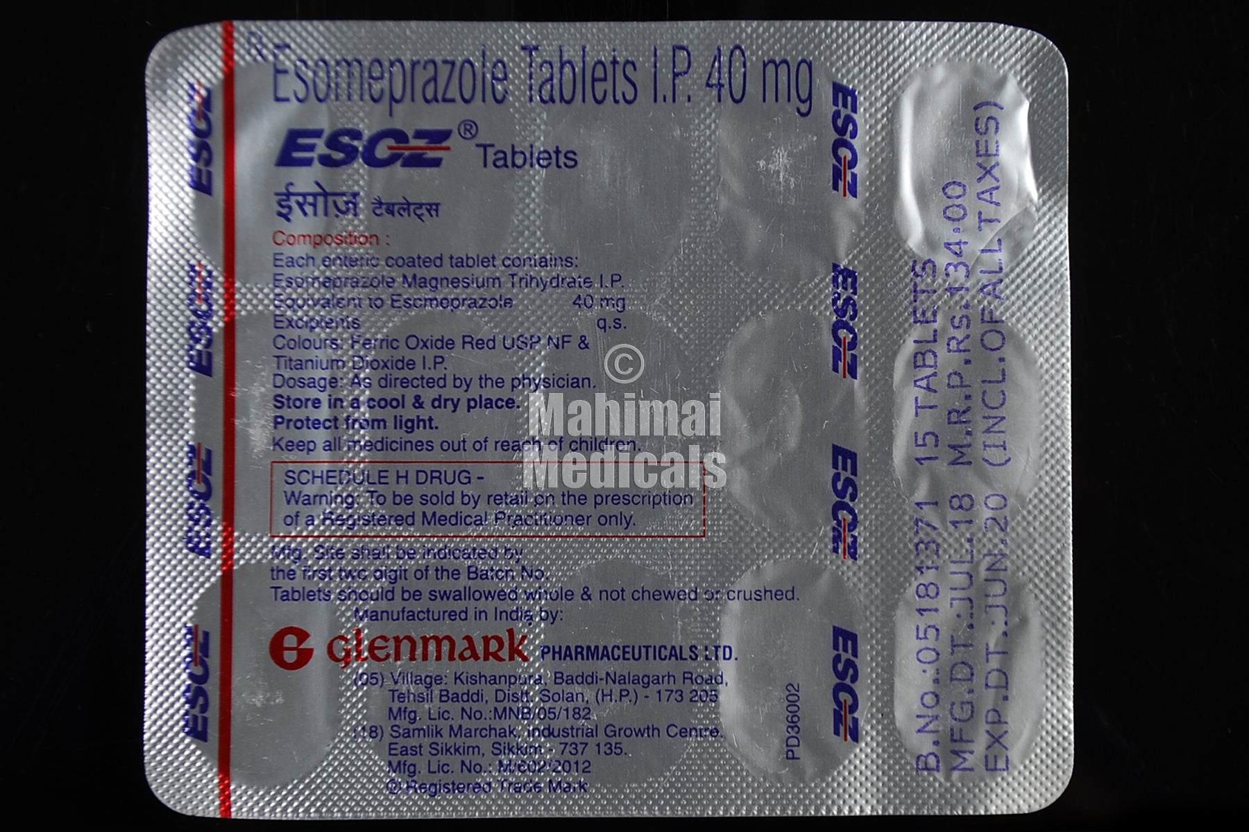 Esoz 40 MG Tablet