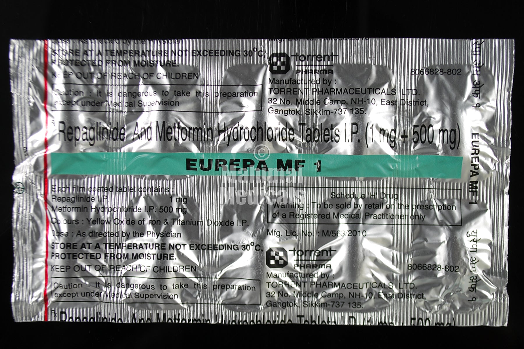 Eurepa Mf (500/1 mg) Tablet