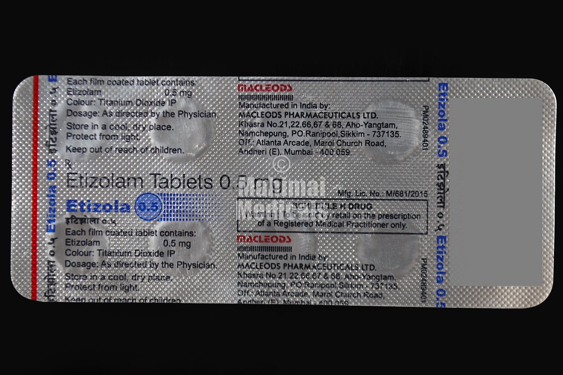 Etizola 0.5Mg Tablet