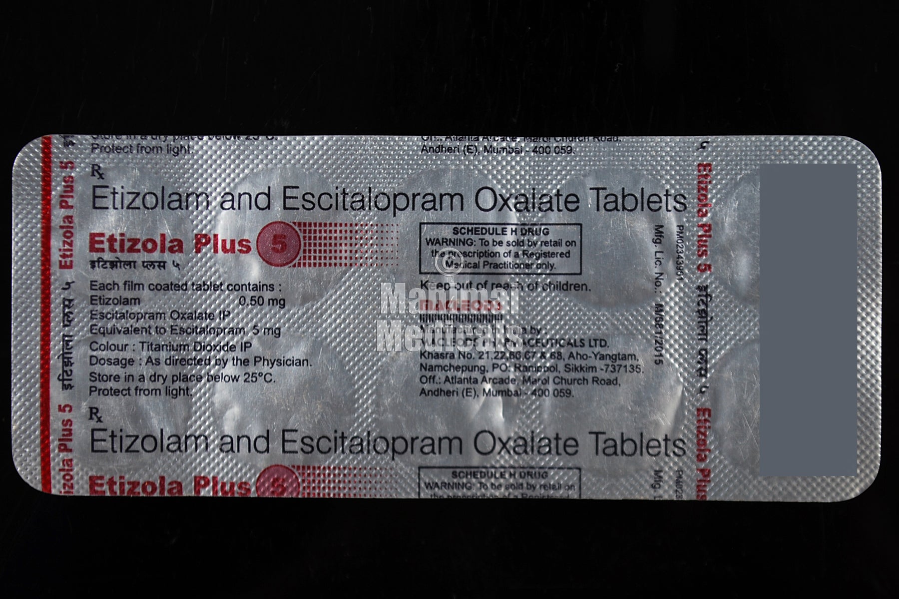 Etizola Plus 0.5 Mg/5 Mg Tablet