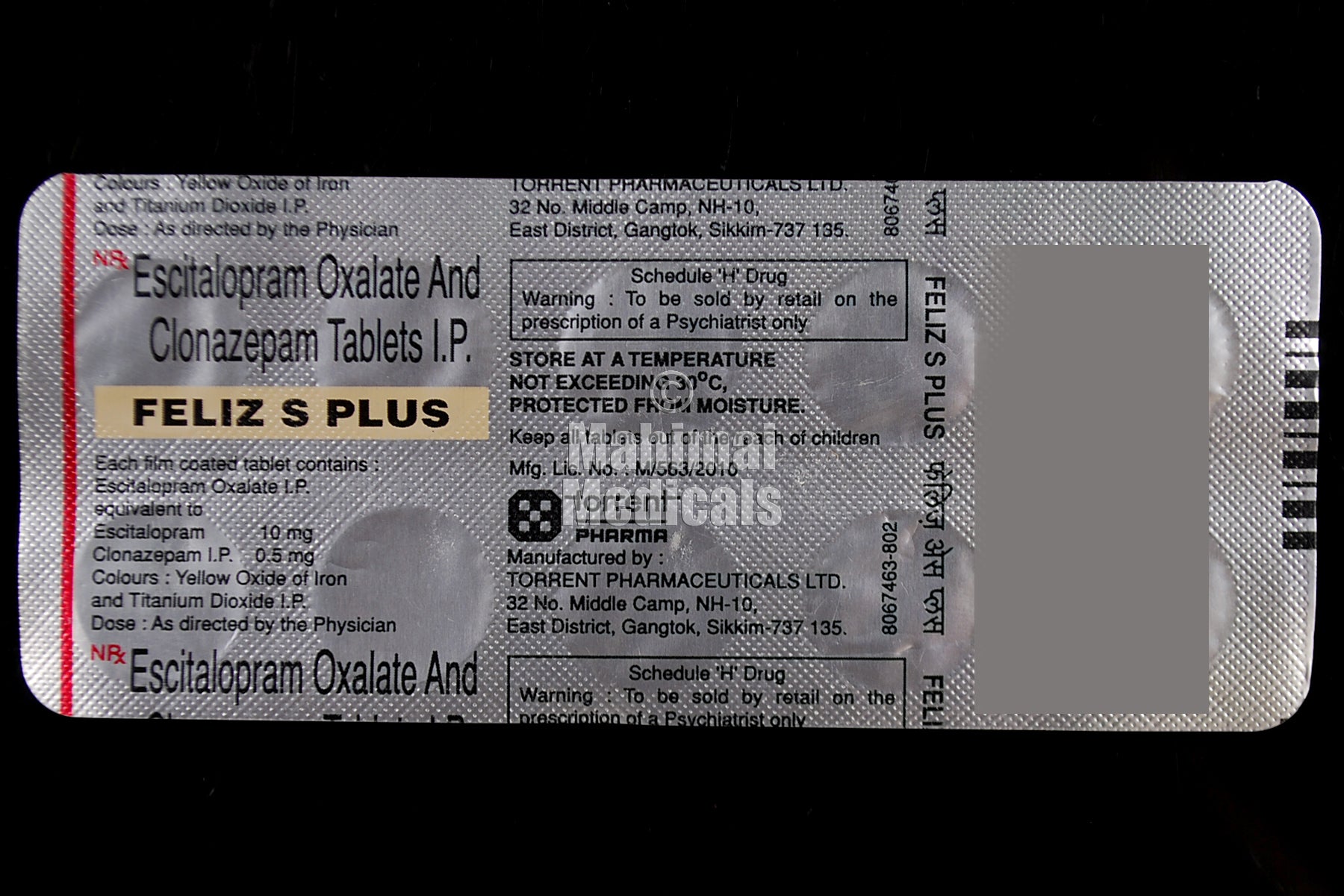 Feliz S Plus (10/0.5 mg) Tablet