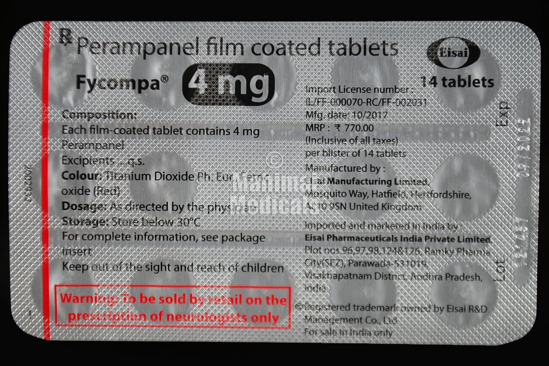 Fycompa 4 mg Tablet