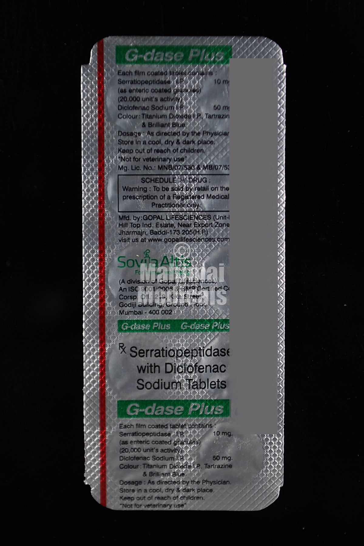 Dase Plus (50/10 mg) Tablet