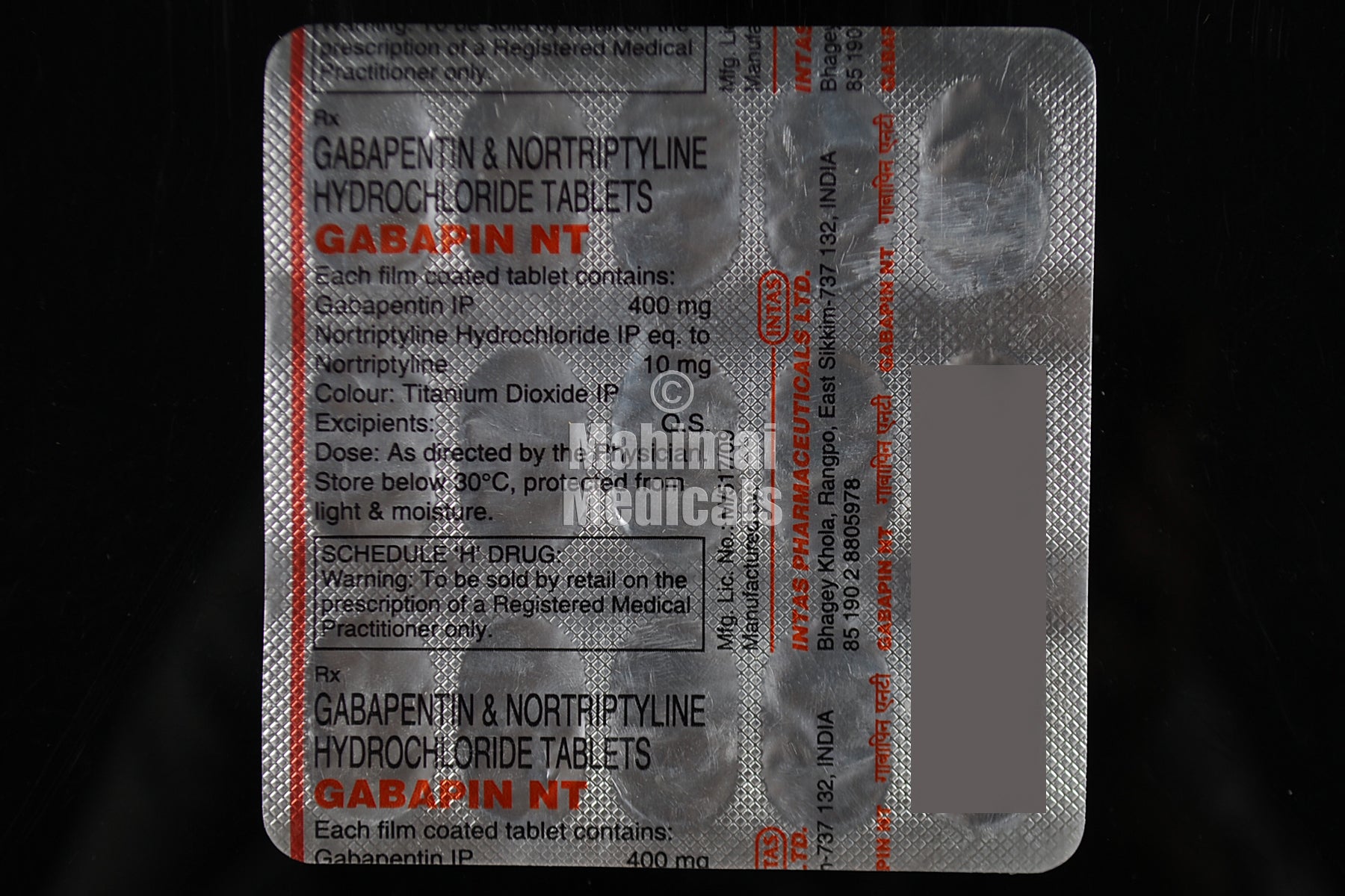 Gabapin Nt 400 Mg/10 Mg Tablet