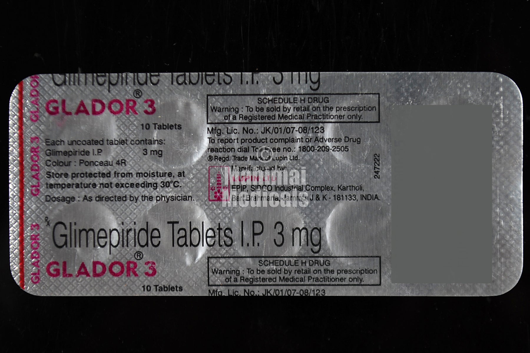 Glador 3 MG Tablet