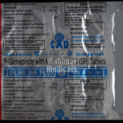 Glimi Dm Plus 1 Mg/500 Mg Tablet