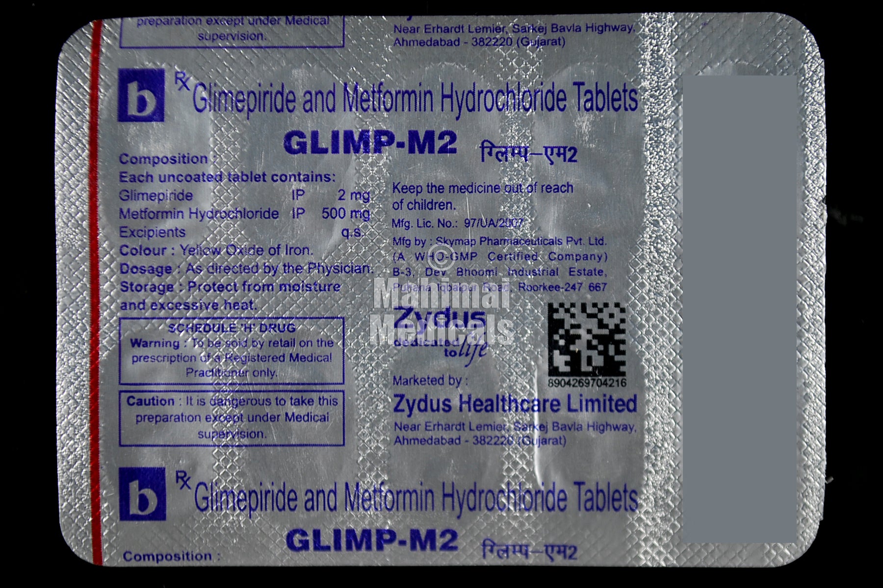 Glimp M 2mg/500mg Tablet