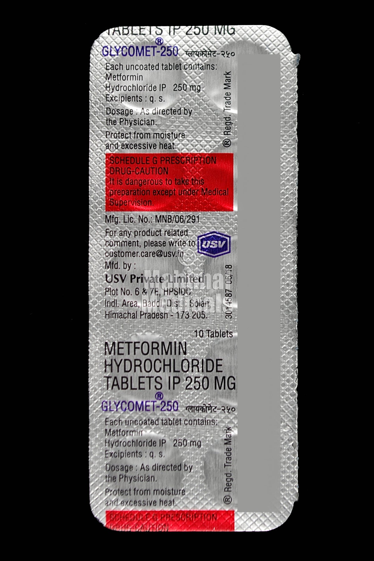 Glycomet 250 MG Tablet