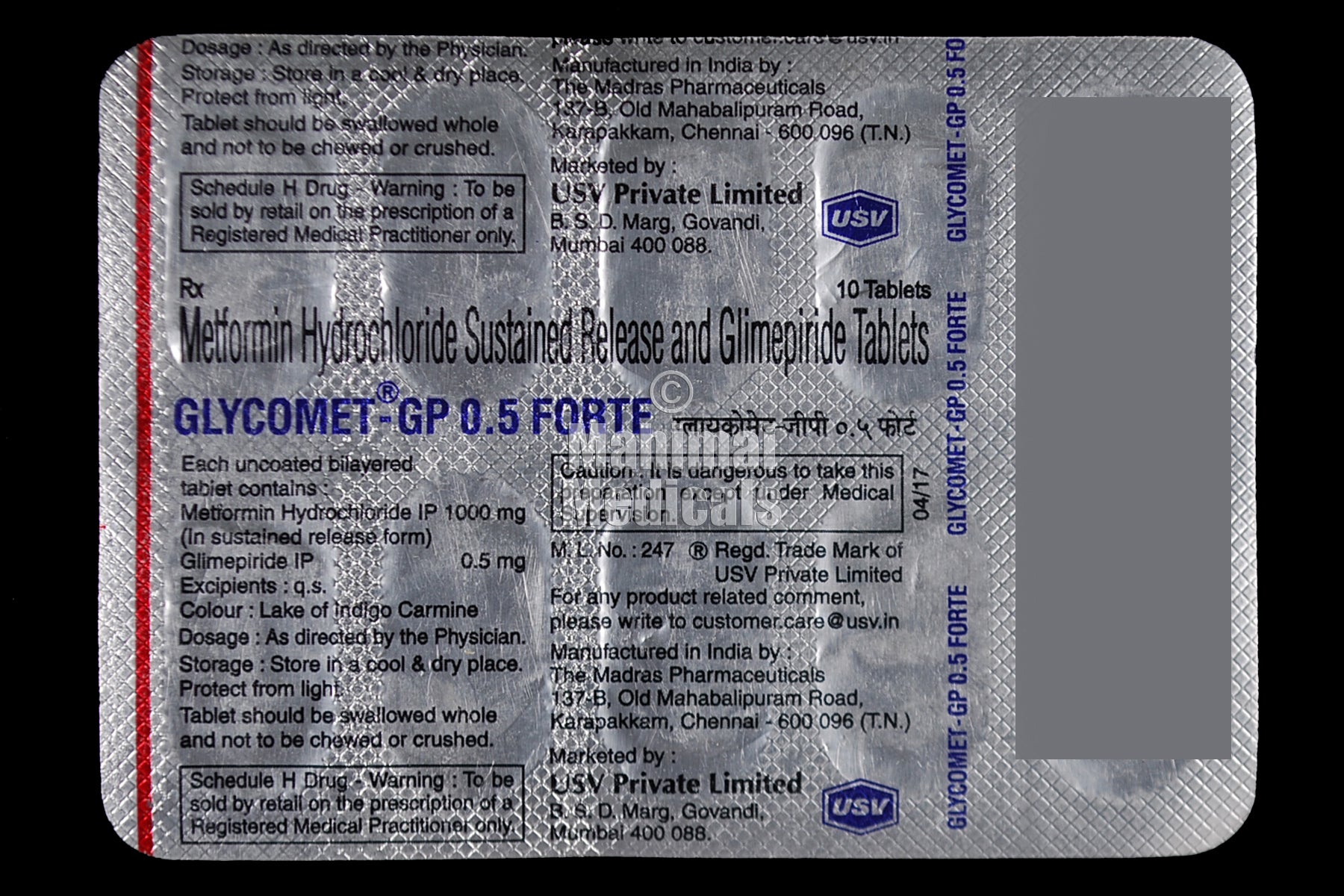 Glycomet-Gp 0.5 Forte Tablet