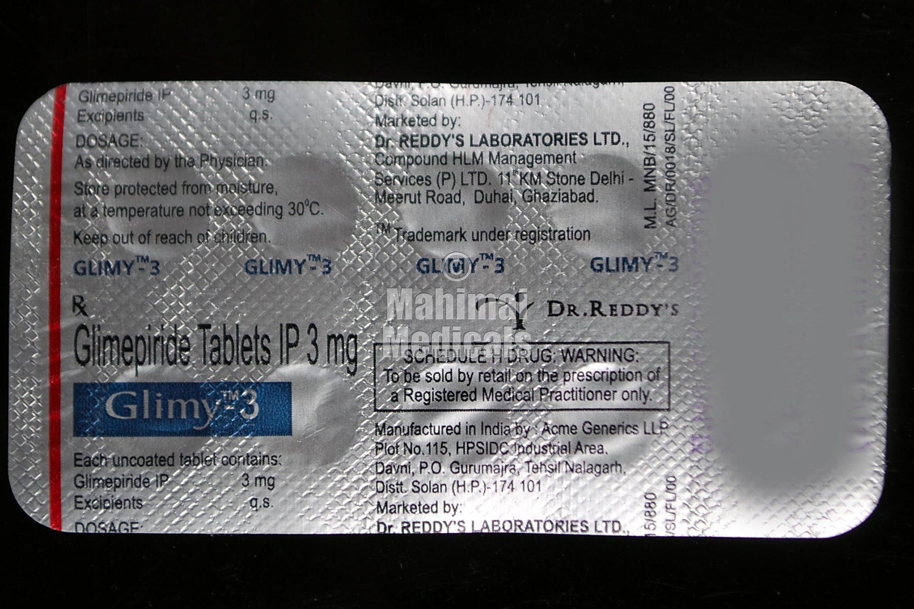 Glimy 3 MG Tablet