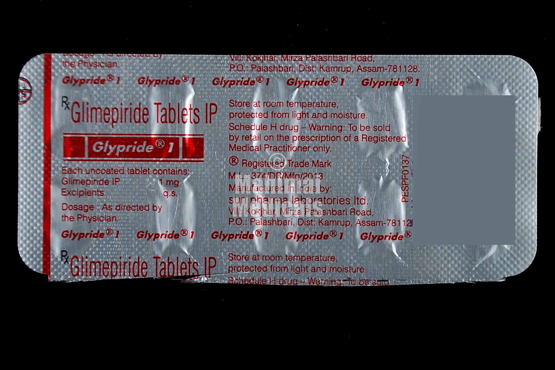 Glypride 1 MG Tablet