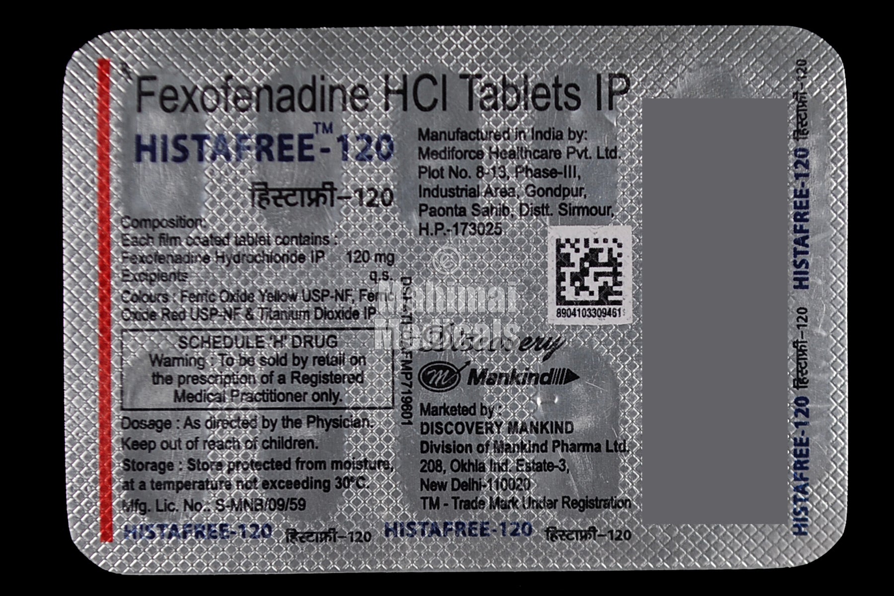 Histafree 120 MG Tablet