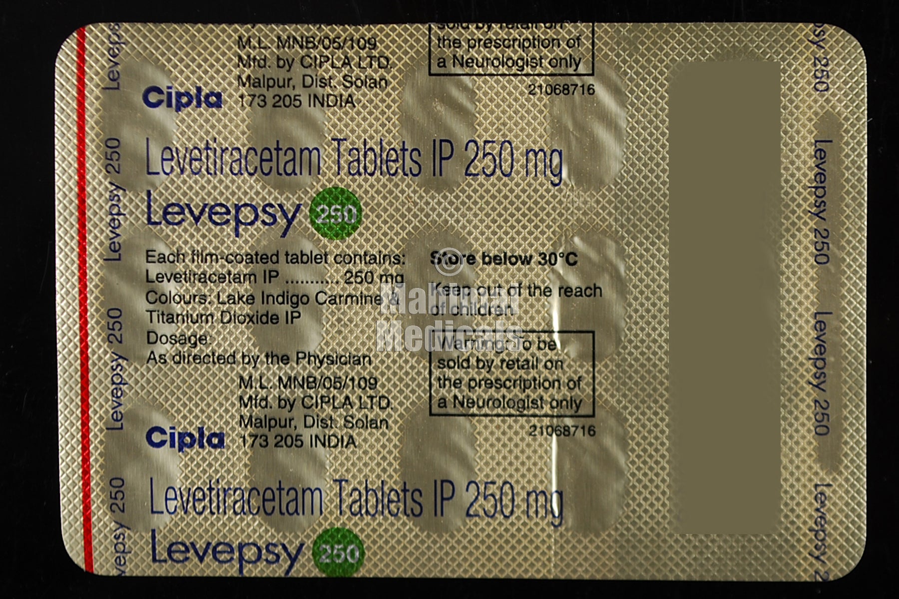 Levepsy 250 MG Tablet