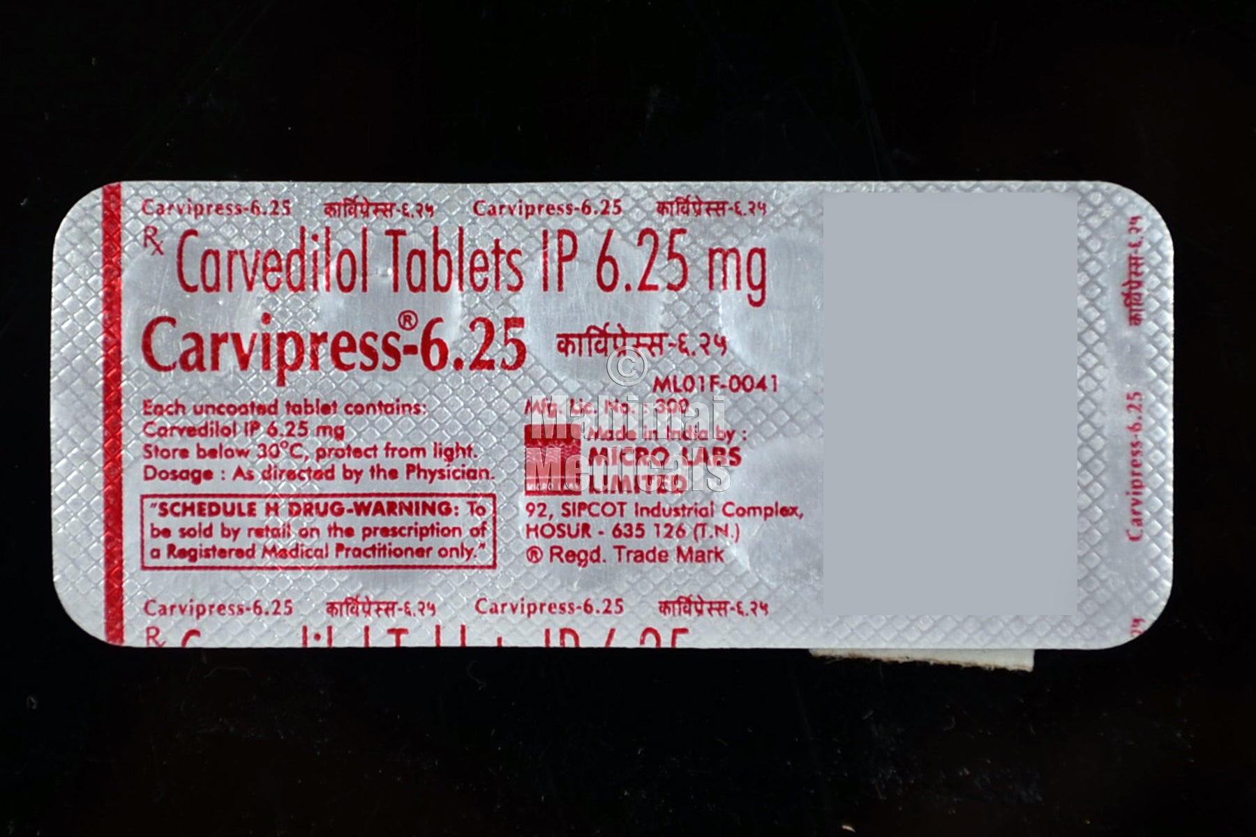 Carvipress 6.25 MG Tablet